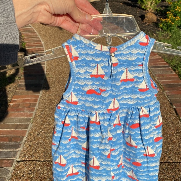 Sailboat Sleeveless Organic Cotton Dress 6M Made in Brooklyn USA - Picture 8 of 9